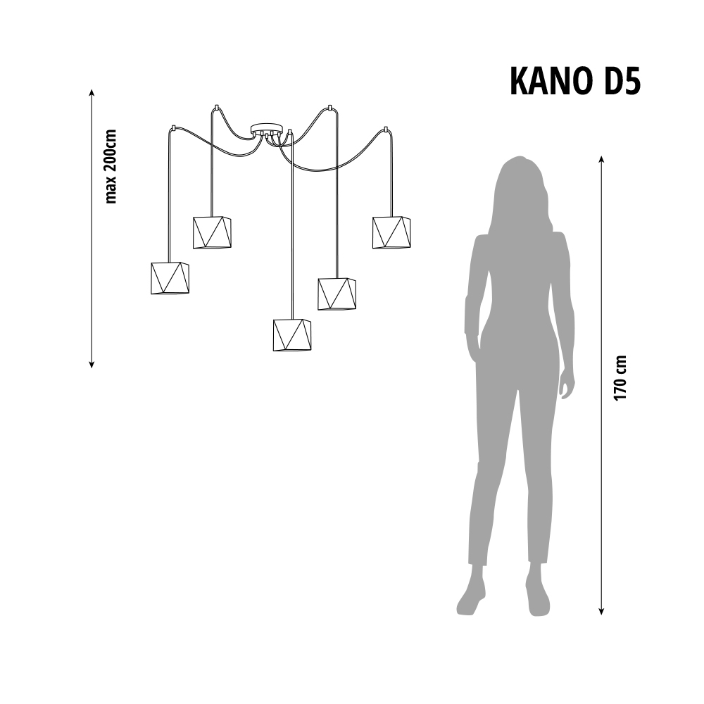 Pakabinamas šviestuvas KANO D5 LY400041-D5-GOLD
