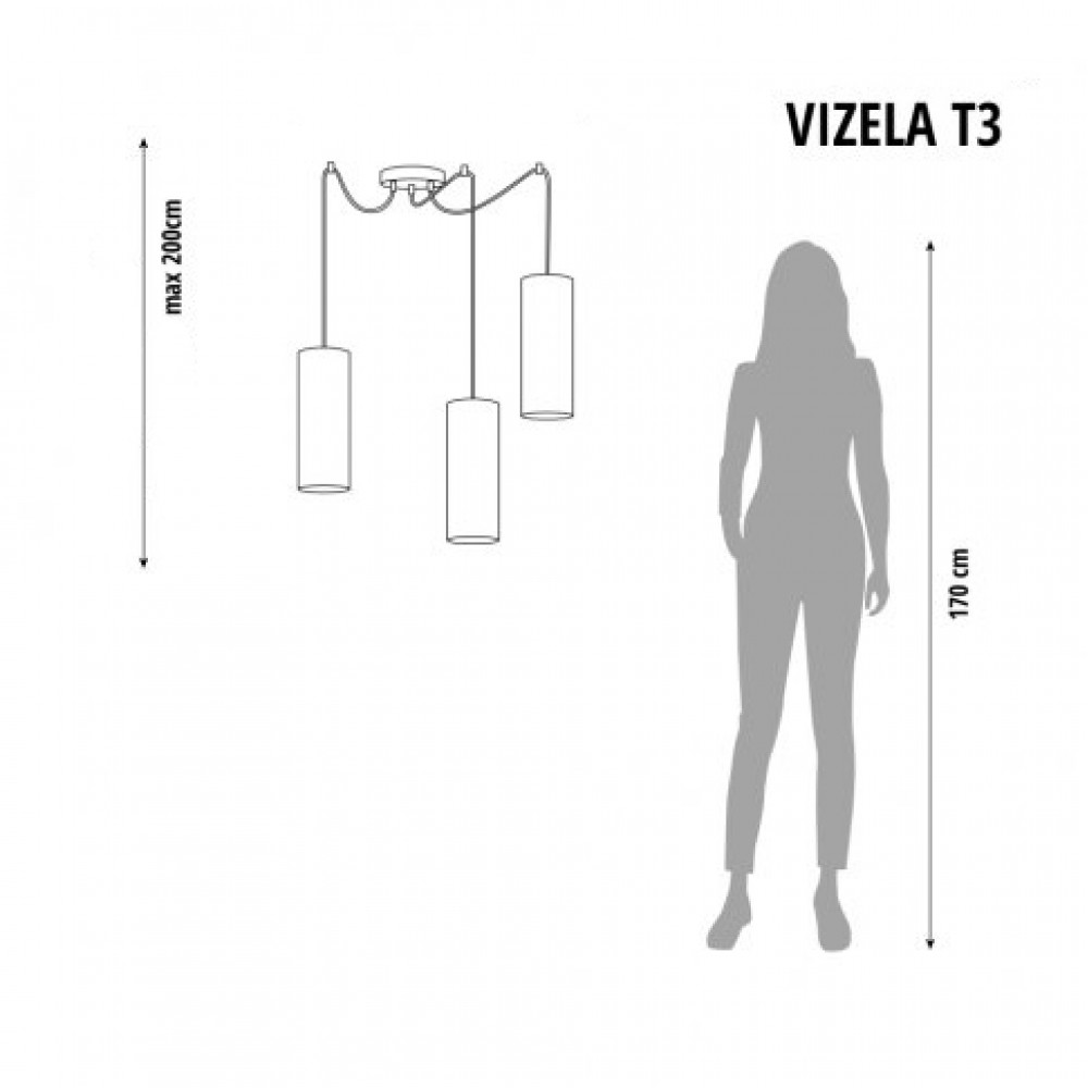 Pakabinamas šviestuvas VIZELA T3 LY400042-T3-GOLD