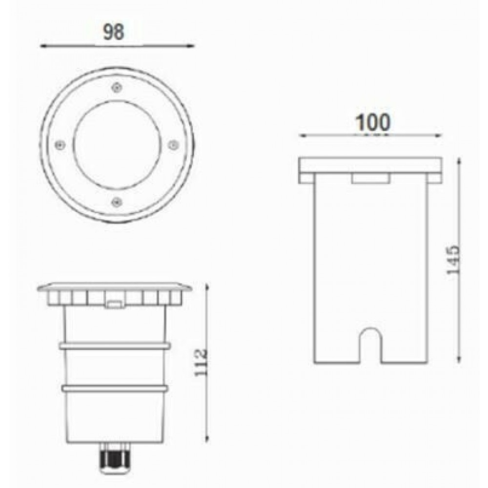Į grindinį įleidžiamas šviestuvas B8235