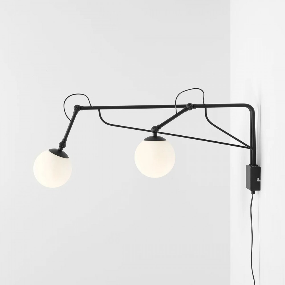 SOHO GLASS 2 BLACK 1105D1 Sieninis šviestuvas
