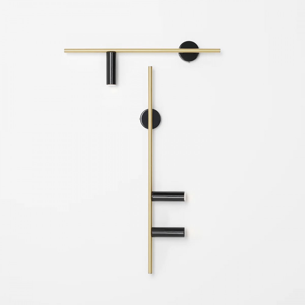 TREVO 2 BLACK BRASS R 1083D40_2  Sieninis šviestuvas