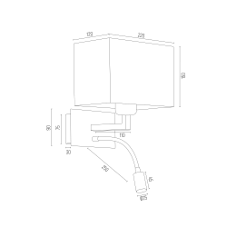 BILL 104 Sieninis šviestuvas
