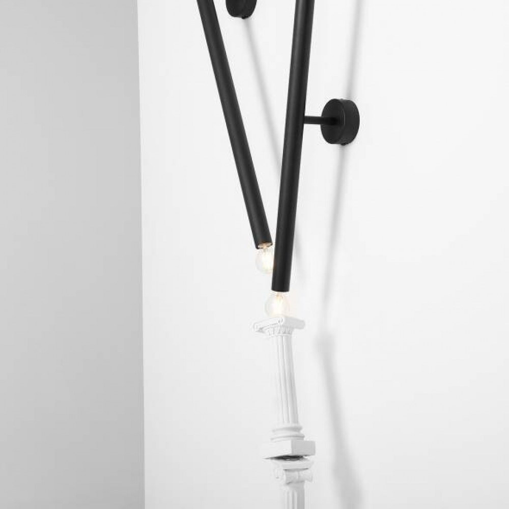 TUBO 2 BLACK S 1072D1_S Sieninis šviestuvas
