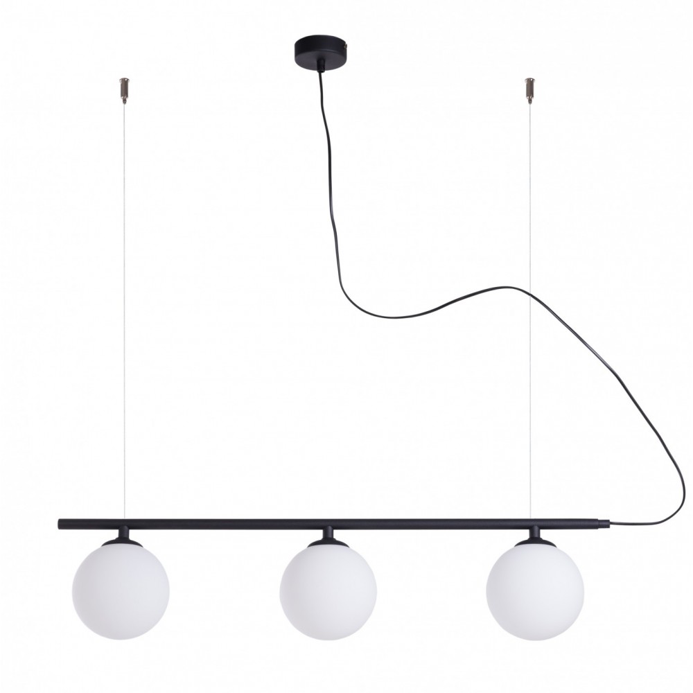 BERYL GLASS 3 BLACK 1006E_1 Pakabinamas šviestuvas
