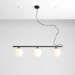 BERYL GLASS 3 BLACK 1006E_1 Pakabinamas šviestuvas
