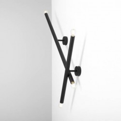 TUBO 2 BLACK L 1072D1_L Sieninis šviestuvas