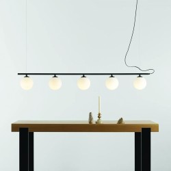 BERYL GLASS 5 BLACK 1006F1 Pakabinamas šviestuvas