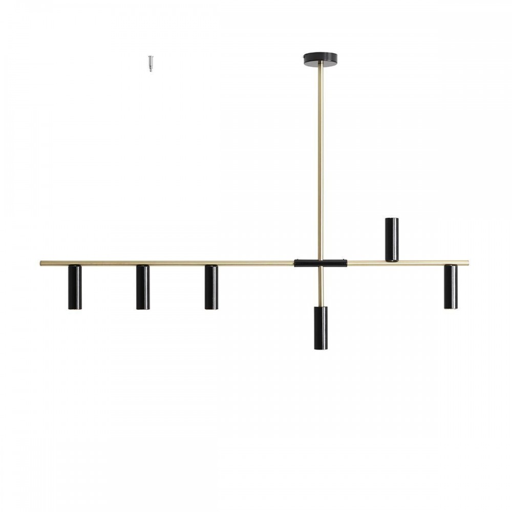 TREVO 6 BLACK BRASS 1083K40 Lubinis šviestuvas