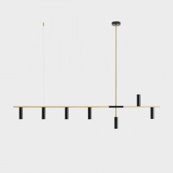 TREVO 7 BLACK BRASS 1083T40 Lubinis šviestuvas