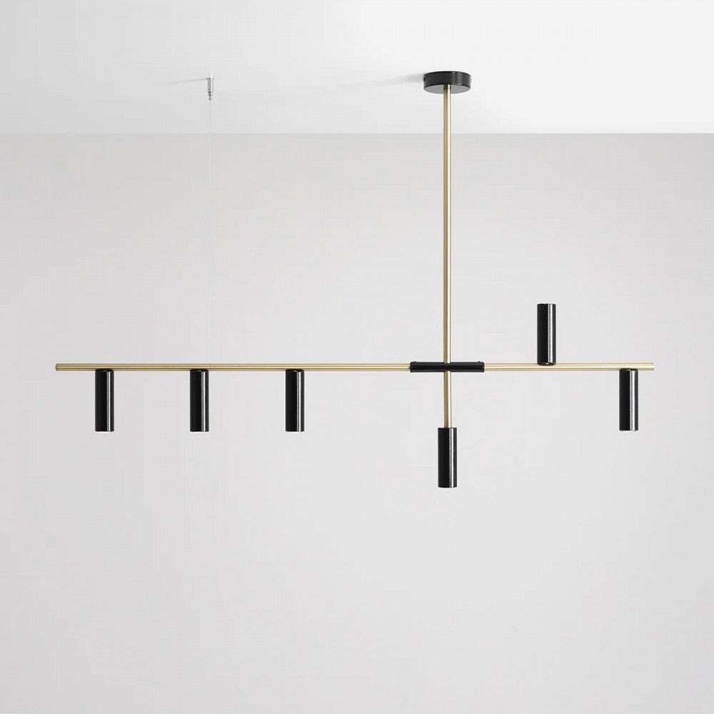 TREVO 6 BLACK BRASS 1083K40 Lubinis šviestuvas