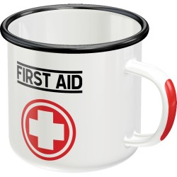 Emaliuotas puodelis "FIRST AID" 43207