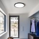 Juodas lubinis LED šviestuvas 4LMOB 24W