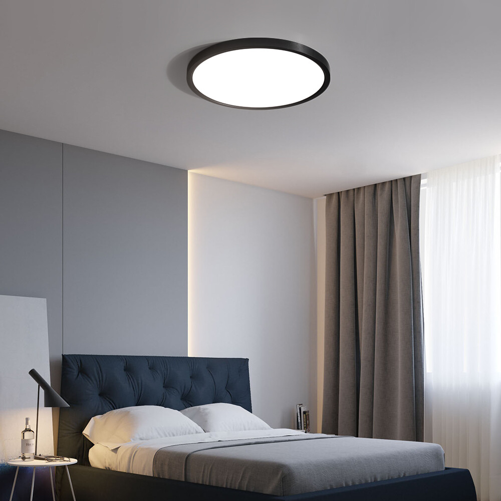 Juodas lubinis LED šviestuvas 4LMOB 24W