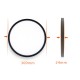 Juodas lubinis LED šviestuvas 4LMOB 24W